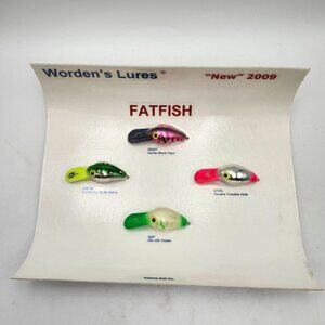 Yakima Wordens Lures Fatfish Fishing Show Display Card 4 Sizes Colors 644691